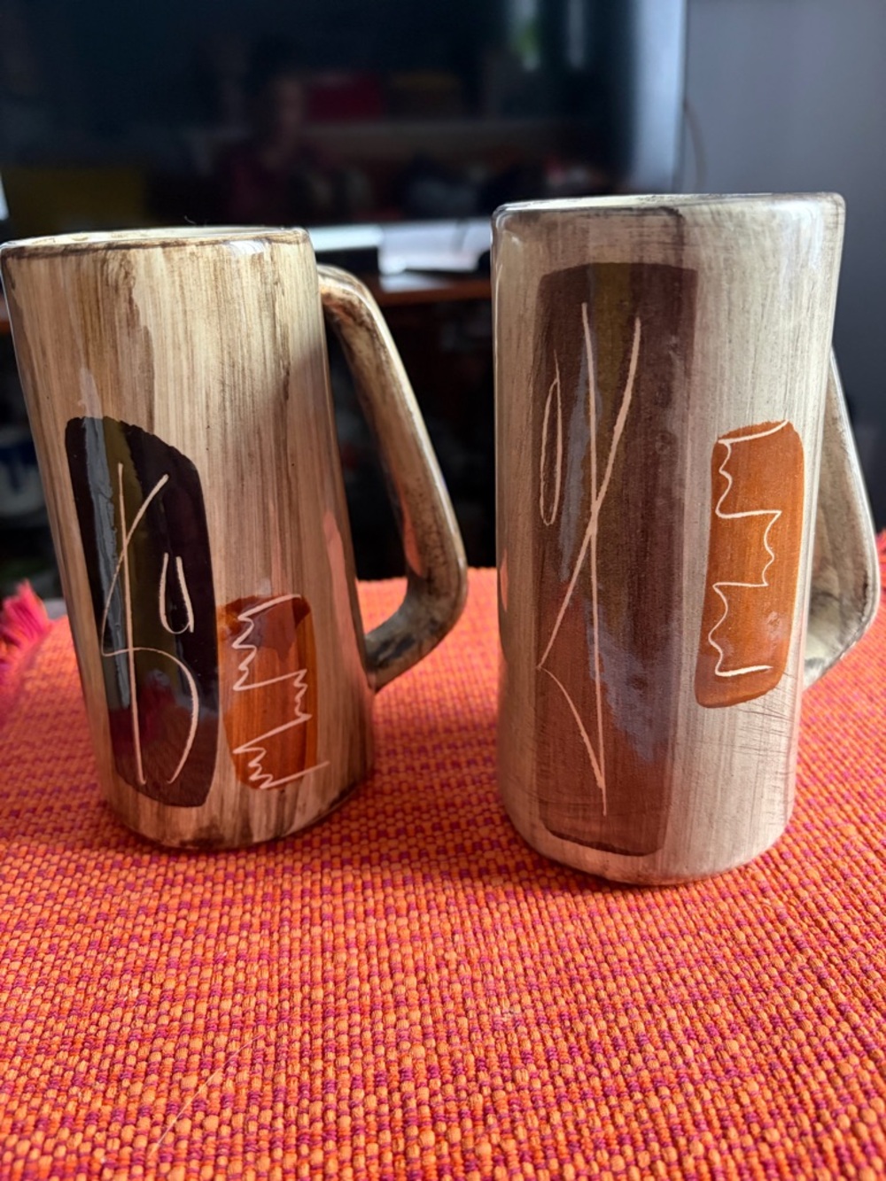 Handcrafted Brown Ceramic Mugs — Set of 2 Laurentian Pottery 🧨